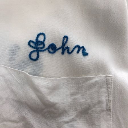  50~60s King Louie シャツ ボーリングシャツ SIZE L 古着 黒タグ(TEN STRIKE) ホワイト