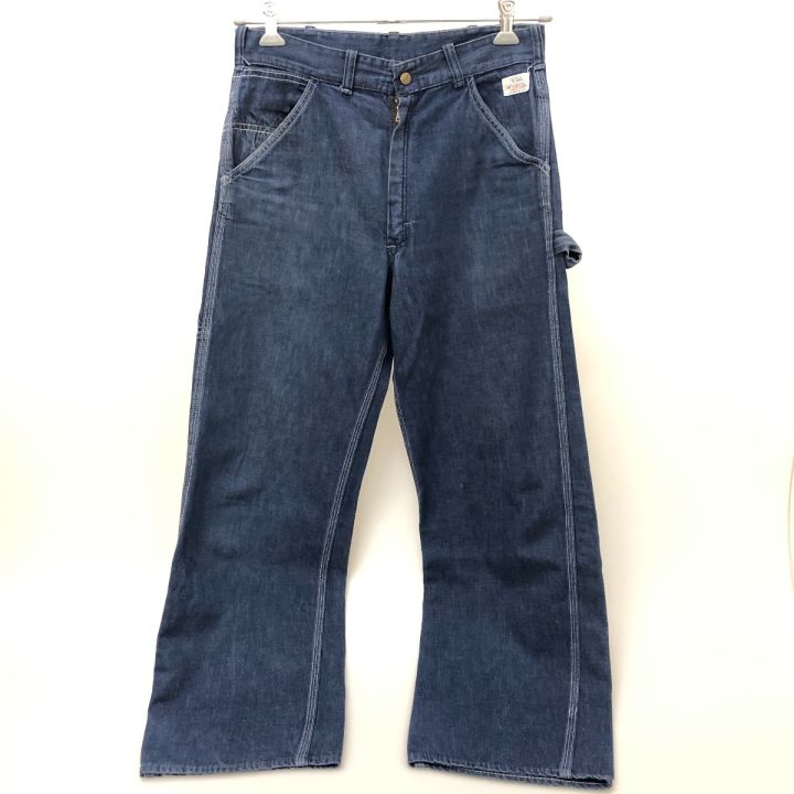 60s Sears パンツ ペインターパンツ WALDESジッパー 古着 インディゴ