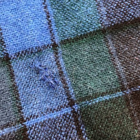  70s PENDLETON シャツ 開襟シャツ SIZE M ウール チェック 古着 ブルー