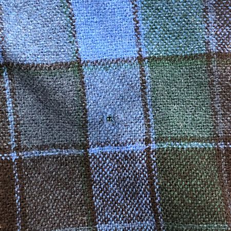  70s PENDLETON シャツ 開襟シャツ SIZE M ウール チェック 古着 ブルー