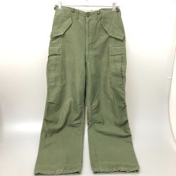 □□ 60s US.ARMY パンツ M-51フィールドパンツ 古着 CONMARジッパー ミリタリー オリーブ Cランク