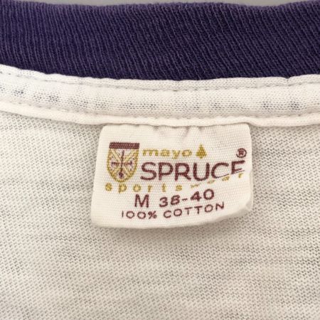  70~80s mayo SPRUCE Tシャツ リンガーTシャツ SIZE M 古着 盾レジスタータグ ホワイト