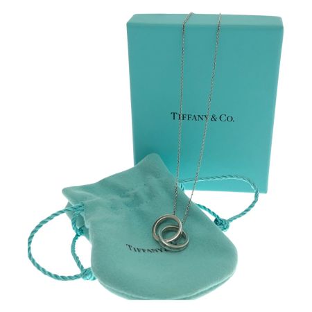  Tiffany & Co. ティファニー ネックレス ダブルリング 約40cm SILVER925 シルバーネックレス 1837 インターロッキング サークル