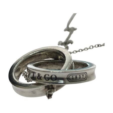  Tiffany & Co. ティファニー ネックレス ダブルリング 約40cm SILVER925 シルバーネックレス 1837 インターロッキング サークル