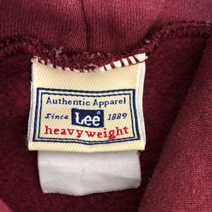 □□90s Lee パーカー プルオーバーパーカー 古着 ワインレッド 90s Lee パーカー プルオーバーパーカー 古着 ワインレッド - 中古