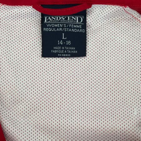  90s LANDS’ END ジャケット ナイロンアノラック SIZE L 台湾製 古着 レッド