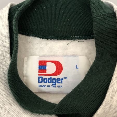  90s Dodger スウェット トレーナー Lサイズ 古着 アメリカ製 ライトグレー