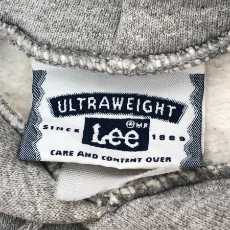  90s Lee パーカー プルオーバーパーカー 古着 ライトグレー