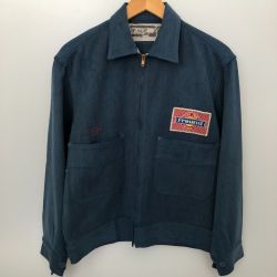 □□ 50~60s Unknown ジャケット ワークジャケット 棒TALONジッパー 古着 ネイビー Cランク