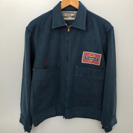  50~60s Unknown ジャケット ワークジャケット 棒TALONジッパー 古着 ネイビー