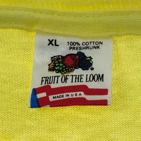  80~90s FRUIT OF THE LOOM Tシャツ SIZE XL 古着  イエロー
