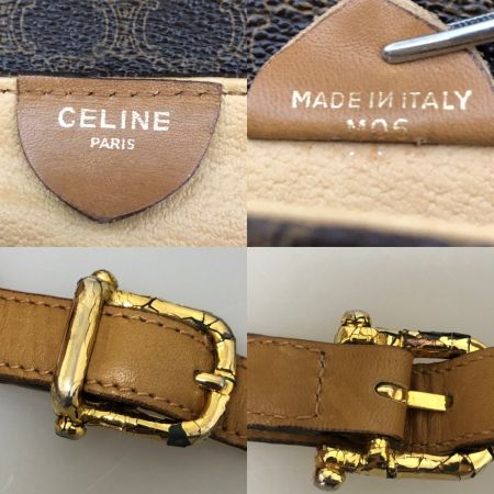  CELINE セリーヌ バッグ ミニショルダーバッグ マカダム柄 ブラゾン  M06 ブラウン系