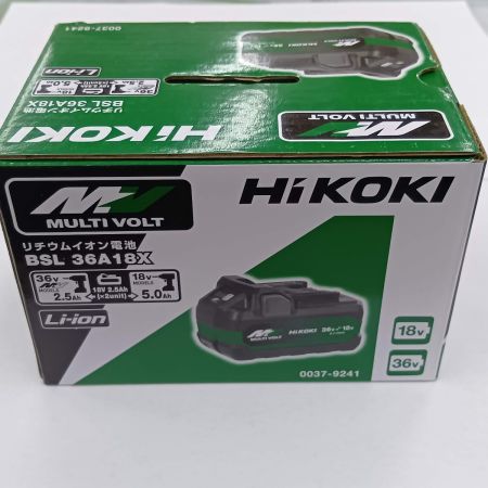  HiKOKI ハイコーキ   リチウムイオン蓄電池  バッテリー　 BSL36A18X