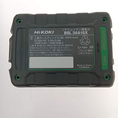  HiKOKI ハイコーキ   リチウムイオン蓄電池  バッテリー　 BSL36A18X