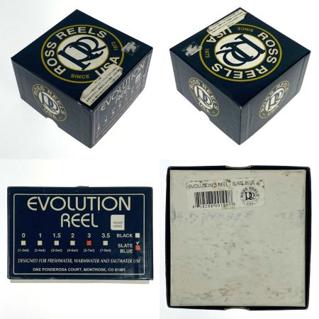  ROSS REELS EVOLUTION エボリューション 3 スレートブルー フライリール 左巻き 