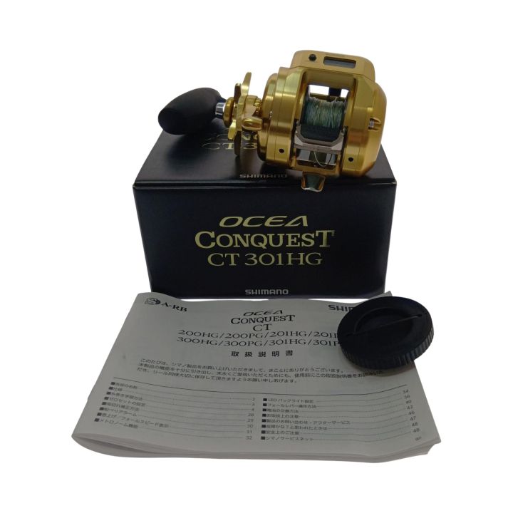 シマノ　18オシアコンクエストCT　301HG（左） ☆シマノ １８ オシア コンクエスト CT ３０１HG 左ハンドル 中古美品☆