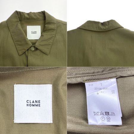  CLANE HOMME クラネオム コーチジャケット 23104-0541 オリーブ Sサイズ メンズ