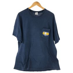 □□ 90~00s PORT&COMPANY Tシャツ SIZE 2XL 古着 ネイビー Cランク
