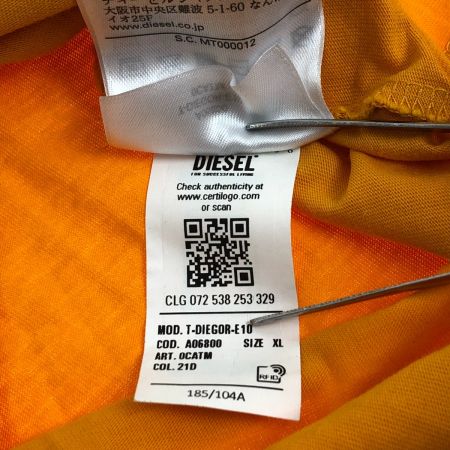  DIESEL ディーゼル Tシャツ SIZE XL 古着 A06800 イエロー