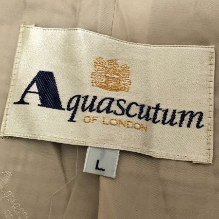  Aquascutum アクアスクキュータム カーディガン ガウンカーディガン SIZE L 古着 ベージュ