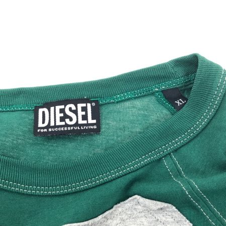  DIESEL ディーゼル Tシャツ SIZE XL 古着 A03882 グリーン×グレー