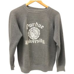 □□ 60s Unknown スウェット ラグランスウェット トレーナー 古着 脇ガゼット有  グレー Cランク