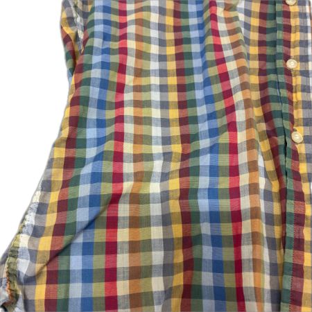  50~60s B.V.D シャツ 半袖ボタンダウンシャツ SIZE M チェック 古着 マルチカラー