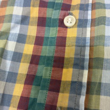  50~60s B.V.D シャツ 半袖ボタンダウンシャツ SIZE M チェック 古着 マルチカラー