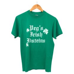 □□ 80s Henes Tシャツ SIZE M 古着 グリーン Cランク