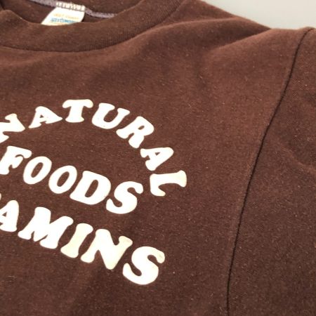 80s sportswear Tシャツ SIZE M 古着 ブラウン