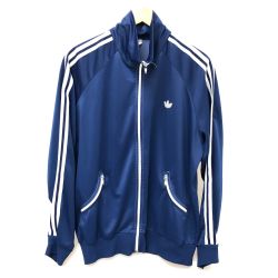 □□ 70s adidas ジャージ トラックジャケット 古着  ネイビー Cランク