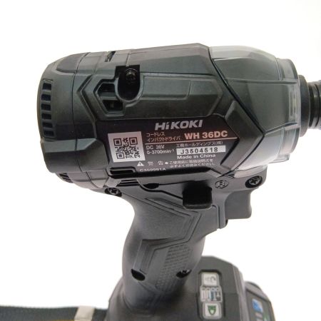 HiKOKI ハイコーキ コードレスインパクトドライバ　36Ｖ WH36DC(2XPBSZ) ストロングブラック