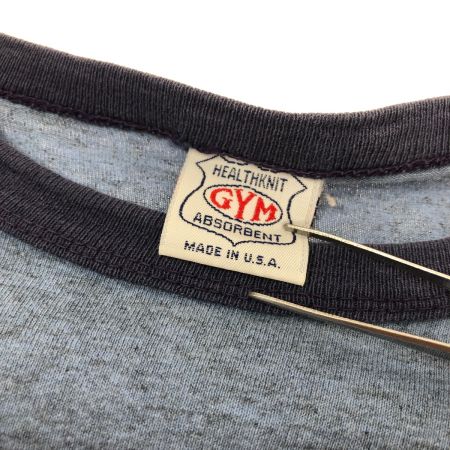  90s Healthknit Tシャツ リンガーTシャツ 古着 SIZE M くまのプーさん アメリカ製 ネイビー
