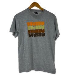 □□ 00s stussy Tシャツ SIZE M 古着 メキシコ製 紺タグ ライトグレー Cランク