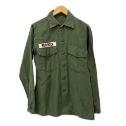 60~70s US.ARMY シャツ OG107 3rd 古着 オリーブ Cランク