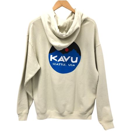  kavu パーカー マウンテンロゴパーカー SIZE M  ベージュ