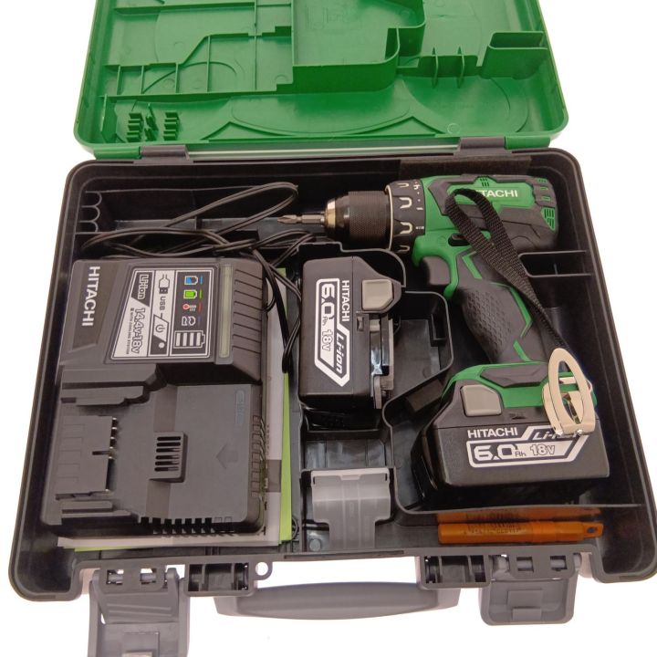 H-1227 HITACHI 日立工機 コードレスドライバドリル HITACHI 日立 13mmコードレスドライバドリル DS18DBSL - 中古工具