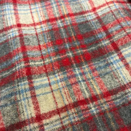  70s PENDLETON シャツ ウールシャツ SIZE M 古着 チェック レッド×グレー