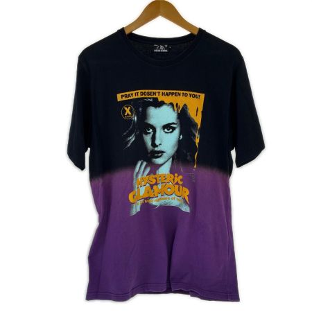  Hysteric Glamour ヒステリックグラマー Tシャツ SIZE L 古着 02161CT31 ブラック×パープル