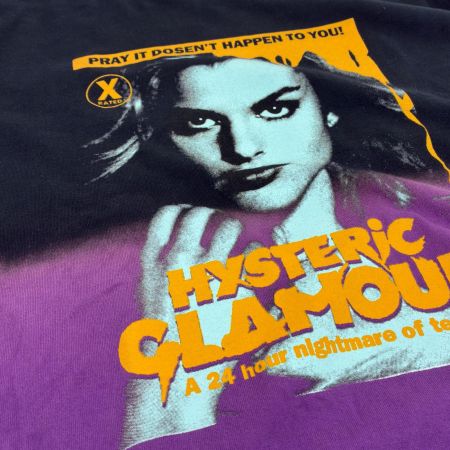  Hysteric Glamour ヒステリックグラマー Tシャツ SIZE L 古着 02161CT31 ブラック×パープル