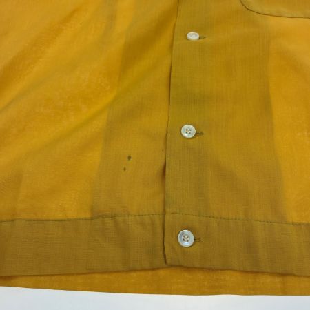  70~80s Hilton シャツ ボーリングシャツ SIZE L 古着 青タグ イエロー