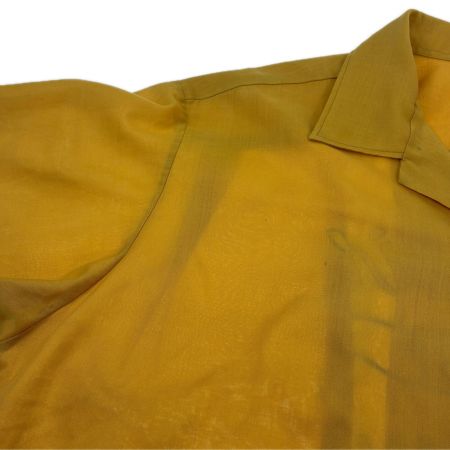  70~80s Hilton シャツ ボーリングシャツ SIZE L 古着 青タグ イエロー