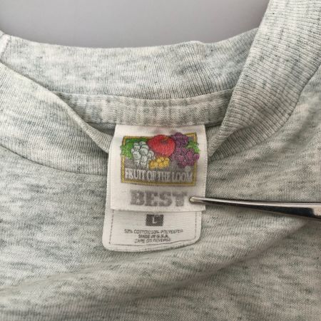  90s FRUIT OF THE LOOM Tシャツ SIZE L 古着 ライトグレー