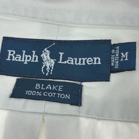  90s RALPH LAUREN シャツ 古着 SIZE M グアテマラ製 アイボリー