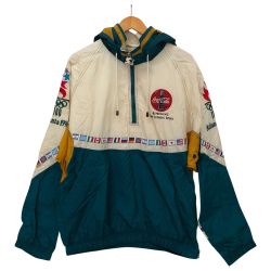 □□ 90s STARTER ジャケット ナイロンアノラックパーカー SIZE Free 古着 アタランタオリンピック アイボリー×グリーン Cランク