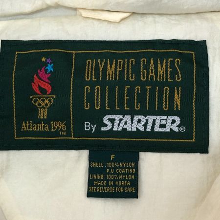  90s STARTER ジャケット ナイロンアノラックパーカー SIZE Free 古着 アタランタオリンピック アイボリー×グリーン