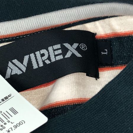  AVIREX アビレックス Tシャツ 長袖Tシャツ SIZE L  783-3130202 グリーン×ホワイト