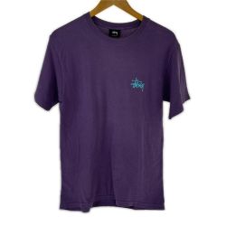 □□ stussy ステューシー Tシャツ SIZE S 古着 パープル Cランク