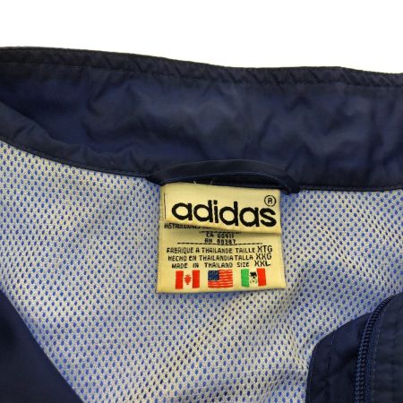  80s adidas ジャケット ナイロンジャケット SIZE XXL 古着 ネイビー