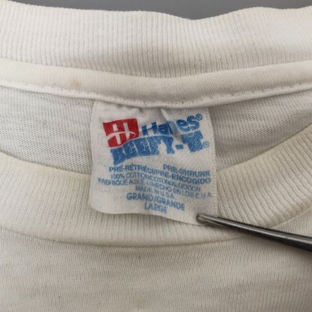  90s Henes Tシャツ SIZE L 古着 アメリカ製 ホワイト
